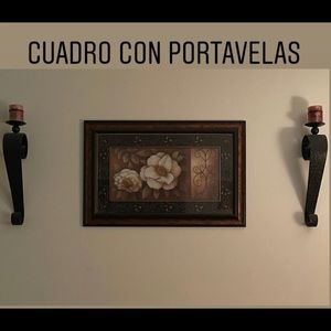 Cuadro con portavelas
